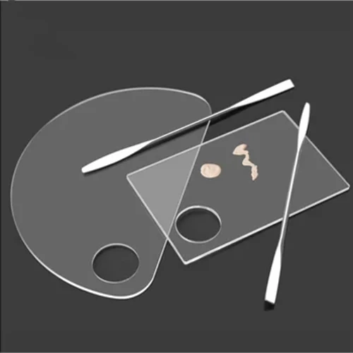 1 stk Akryl Transparent Akryl Makeup Palette Gel Akvarel Oliemaling Mixer Makeup Artist Special Nail Color Palette