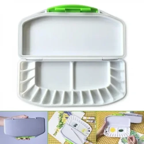 1Pc Gaugau Watercolor Palette Airtight Leak-proof Art Supply Mo Vali Su'u Akrilic Painting