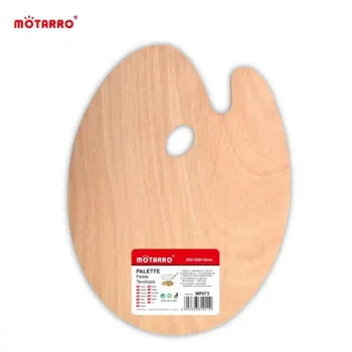 Palet Paent Hirgrwn Bach Pren MOTARRO gyda Thumb Hole Paent Olew Paent Olew Palet Artist ar gyfer Cyflenwi Celf 20 * 30CM