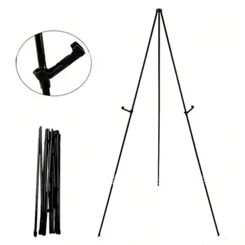 Cavalletto da esposizione pieghevole facile Bview Art High Steel - Installazione rapida, collassa istantaneamente, supporti per display regolabili in altezza
