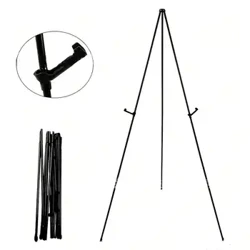 Bview Art High Steel Easy Folding Display Easel - хуткая ўстаноўка, імгненнае згортванне, трымальнікі для дысплеяў з рэгуляванай вышынёй
