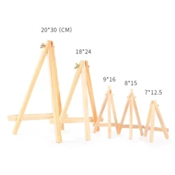 1/5pcs Natural Wood Mini Easel Frame Tripod Display Meeting Wedding Table Name Card Stand Display Holder Bata Painting Craft