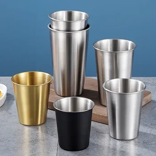 I-1Pc Industry Style I-Metal Beer Inkomishi Yetiye Yensimbi Engagqwali Yokuhamba I-Coffee Tumbler Iwayini Izinkomishi Zobisi Zasekhaya Ibha Izesekeli Zokudlela