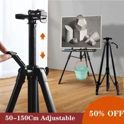 Metal sazlanyp bilinýän göçme eskiz Easel stendi Daşky boýag suratkeş sungat esbaplary üçin 50-150CM bukulýan syýahat alýumin garyndysy