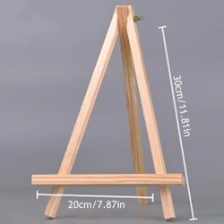 1PCS Gỗ tự nhiên Mini Frame Frame Hiển thị giá ba chân Người họp Bàn cưới Tên thẻ Đứng trẻ em Hiển thị Craft
