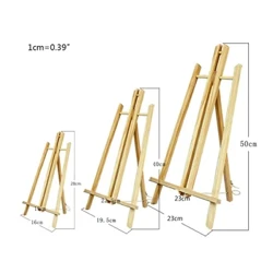 Natural Beech Wood Table Easel for Artist Painting Sketching Craft Foldable Wooden Stand Frame Display Holder