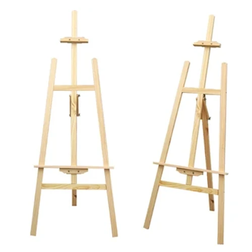 Caballete de pintura de Arte de madera de pino ajustable, caballete plegable de madera suave para artista de bocetos, tablero de dibujo y pizarra