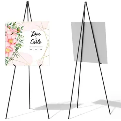 Easel Ealaíne Stóráil Éasca Caith-resistant Seastán Taispeána Cárta Bainise Airde Adjustable An Seastán Easel Páirtí Easel Ealaíne