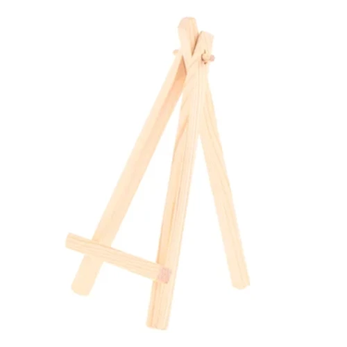 9*16cm Arlunydd Pren Bach Tripod Easel Peintio Tripod Ar Gyfer Llun Paentio Deiliad Cerdyn Post Arddangos Ffrâm Addurn Desg Ciwt