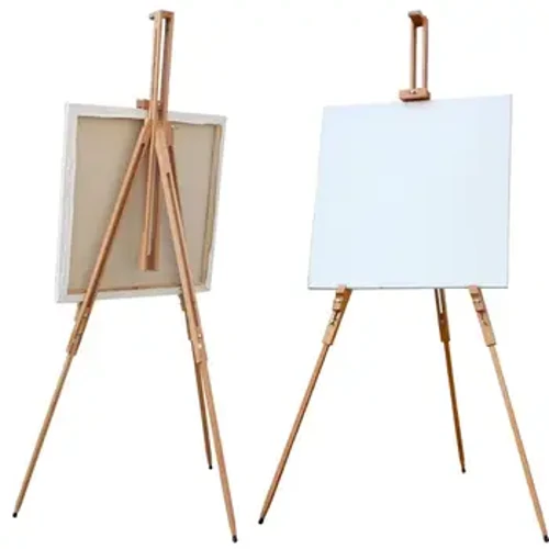Iciko Elishintshayo I-Easel Ima I-Solid Beech Wood Portable Collapsible Telescopic Tripod Easel Painting Drawing Canvas Sketchbook