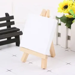 Natural Wood Mini maalausteline runko Kolmijalka näyttö Kokous Häät Pöydän numero Nimikortti jalusta näyttö