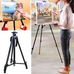 Cavalletto in metallo Angolo regolabile Sollevamento libero Supporto stabile Staffa allargata Pittura su tela Materiale scolastico da cavalletto in metallo