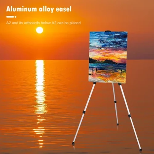 Aluminium Alloy Folding Teleskopik Studio Lukisan Easel Tripod Tampilan krenjang