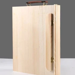 Easels Bwrdd Pren Ar gyfer Peintio Artist Plant Braslun Drawer Bocs Cludadwy Gliniadur Pen-desg Affeithwyr Cês Paent Cyflenwadau Celf