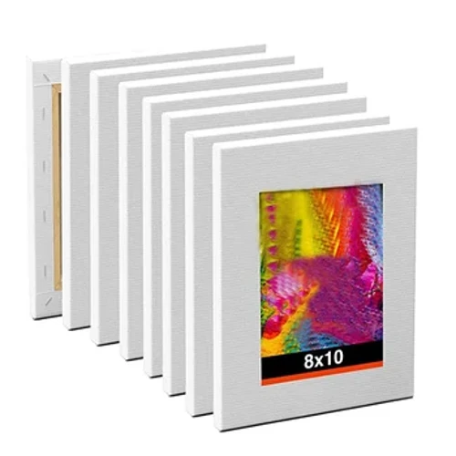 Bview Art 8x10 cali 100% bawełna artysta płótno płyty zagruntowane białe naciągnięte płótno do malowania, wylewanie akrylu, farba olejna