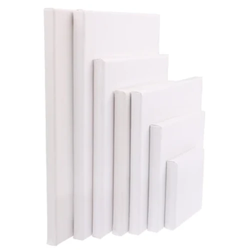 Keʻokeʻo Blank Square Artist Canvas No ka ʻaila pena ma ka canvas, Acrylic Watercolor Aila pena me ka lāʻau ma ke ʻano kumu mua.