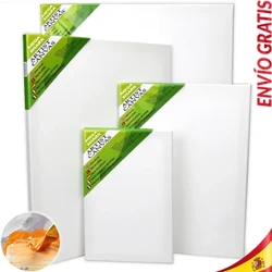 Puting canvas para sa pagpipinta ng acrylic na langis puting tela 100% cotton matibay na pine wood frame 20x20cm 20x25cm 20x30cm 24x30cm 20x50cm 30x30cm 30x40cm 30x60cm 40x40cm 40x50cm 50x50cm 50x50cm