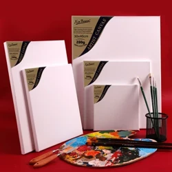 Oil Canvas Easel White Frame Cotton Drawing Board Iba't ibang Sukat Angkop Para sa Gouache, Acrylic Painting, Graffiti DIY Art Supplies