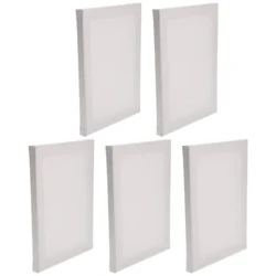 5pcs Canbhás Sínte Péinteáil Bán Canbhás le haghaidh Péinteáil Uiscedhatha Olaí Aicrileach