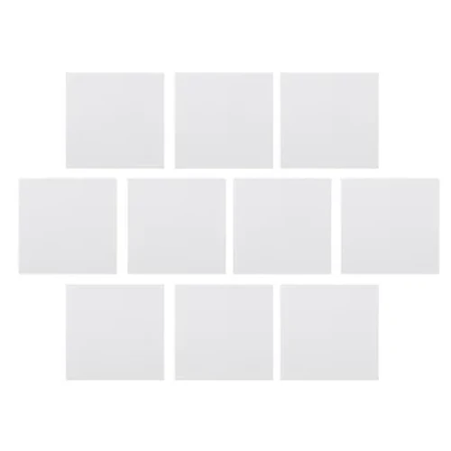 Panel Kanvas 10 Pack- 4 inci x 4 inci Papan Panel Kanvas Putih Kosong, 100% Katun kanggo Lukisan, Minyak & Media Basah, Kanvas kanggo