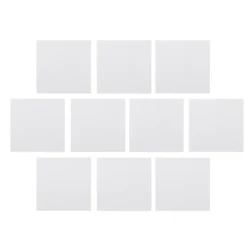 Lerretspaneler 10 pakke - 4 tommer x 4 tommer hvite blanke lerretspanelplater, 100 % bomull for maling, olje og våte medier, lerreter for
