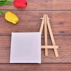 1 hoʻonohonoho i ka canvas mini blank no ka pena ʻana i ka pena Acrylic me nā lako easel maikaʻi no ka pena kiʻi kiʻi palapala no nā keiki makana