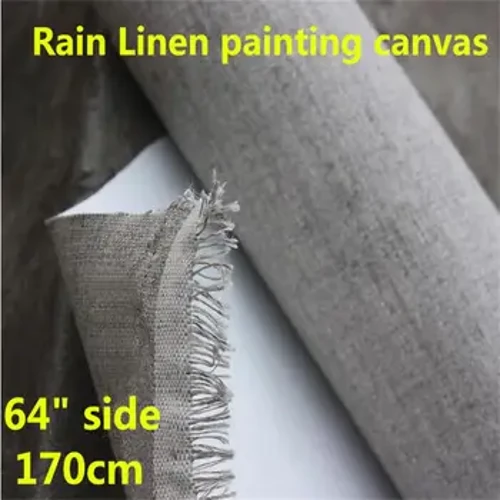 Toile de peinture de qualité 100% lin de pluie, 64 pouces, pour artiste, 370g/m², taille 1.7m