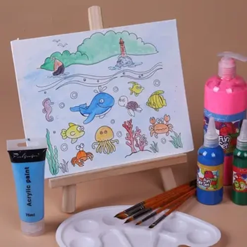 Nghệ sĩ Trẻ Em Sinh Viên Nghệ Thuật Sơ Khai Nghệ Thuật Tiếp Liệu Thực Hành Canvas Acrylic Tranh Sơn Dầu Canvas Trống Tranh Canvas