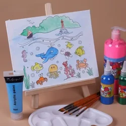 Nghệ sĩ Trẻ Em Sinh Viên Nghệ Thuật Sơ Khai Nghệ Thuật Tiếp Liệu Thực Hành Canvas Acrylic Tranh Sơn Dầu Canvas Trống Tranh Canvas