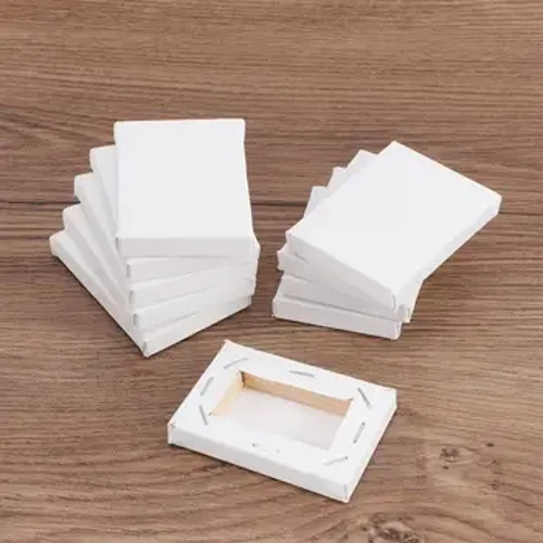 10 stks Blank Uitgerekt Voor Primed Olie Acrylverf Houten Olieverf Board Schilderen Leveringen Frame Kunstenaar Canvas
