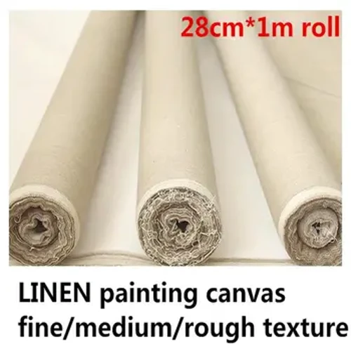 28cm *1m Sample Practice Linen Blend Canvas Roll
