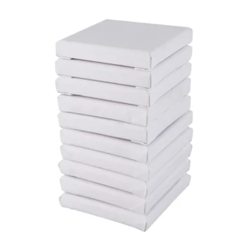 10 st/set Vita tomma konsttavlor Ministräckta konstnär Canvas Art Board Akryl Oljefärg Trä+Bomull för konstmålning