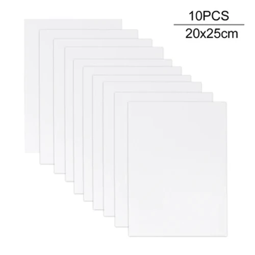 10 mau mea komo keʻokeʻo blank canvas Panel prid Art Supplies Board Portable Student Oil Painting Acrylic Painting Kids Beginner