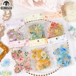 Mr.paper 6 Styles 40Pcs/Bag Ästhetesch Blummen Sticker Pack Frësch Planz Hand Kont DIY Material Dekorative Stationery Stickers