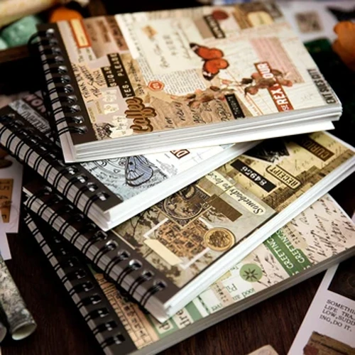 Yoofun 50 ark Klassisk Retro Old Time Antiques Stickers Washi Paper Stickers for Collage Junk Journal Scrapbooking diy-dekaler