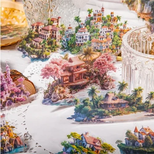 Mr. Pepa 4 Sitaili 12 Pcs/ Pack PET Material Dream Castle Tusitaulima Teuteu Material DIY Pusa Telefoni feaveai