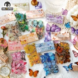 Mr.paper 40PCS 8 Dylunio Sticer Addurniadol Glöyn Byw Llyfr Lloffion Dyddiadur Tegan Addurno Planhigion Albwm Sticer Llyfrfa DIY