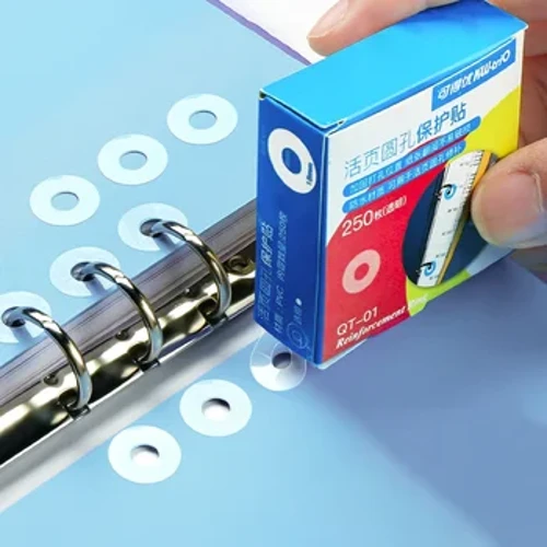 Hole Punch Protector Labels Sticker Loose Leaf Paper Hole Reinforcement Label Round Stickers Self Adhesive Binding Paper Sticker