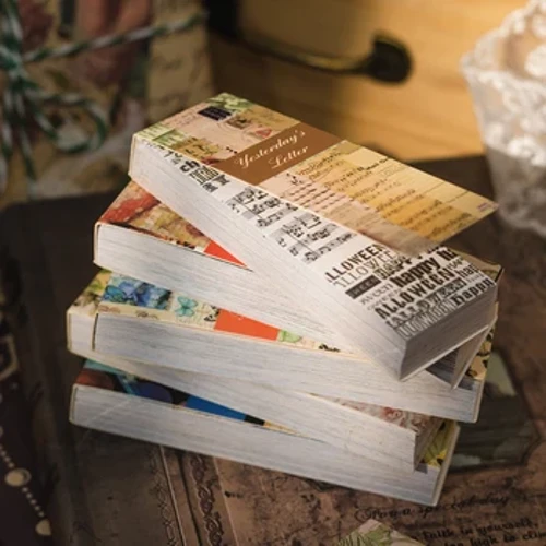 Yoofun 50 Tờ Vintage Giấy Washi Dán Sách Bướm Thực Vật Tự Nhiên Miếng Dán Kính Cường Lực Cho Cắt Dán Rác Tạp Chí Thêu Sò Trang Trí