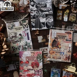 Mr.paper 4 Styles 20st/set Retro Plant Sticker Book Creative INS Style Hand Account Material Papper Dekorativa Stickers