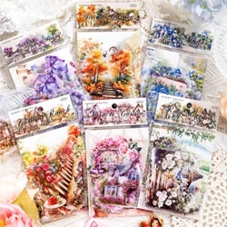 Mr. Paper 6 Style 30 st/förpackning PET-karaktär Blommahandbok Base DIY-mejeri-drickskopp Material Dekal