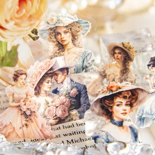 Mr.Paper 6 Styles 40pcs/Pack Σετ αυτοκόλλητων vintage χαρακτήρων υψηλής αξίας Διακοσμητικά αυτοκόλλητα για DIY