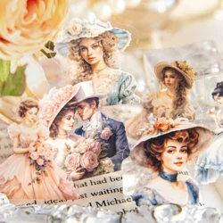Mr.Paper 6 Kaila 40pcs/Pack Vintage Character Sticker Set High-Walue Hand Account Nā mea hoʻonaninani no ka DIY.