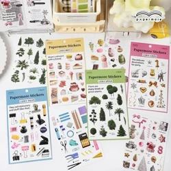 2 Pcs DIY Dekorasyon Mga Christmas Stuff cake na Green Dahon Malagkit na Paper Sticker Para sa Mga Planner ng Laptop Scrapbook Diary Notebook