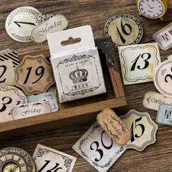 45 Chiếc Kawaii Vintage Giấy Văn Phòng Phẩm Miếng Dán Bộ Ngày Số Tuần Cho Quà Tặng Đóng Gói Thêu Sò Album Quy Hoạch Tạp Chí Nghệ Thuật DIY