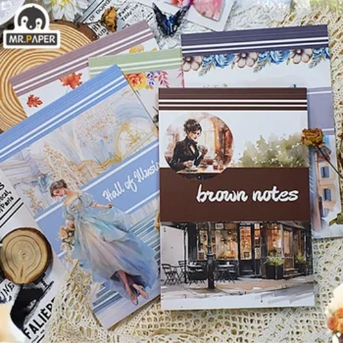 Ông Giấy 20 trang/sách Vintage Nhân Vật Miếng Dán Sách Precut hoa văn Trang Trí Sổ Tay Nhật Ký Hoa Chất Liệu