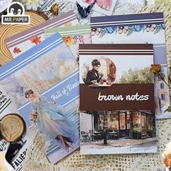 Mr. Paper 20 pages/book Vintage Character Sticker Book Precut pattern Διακοσμητικό Εγχειρίδιο Ημερολόγιο Υλικά λουλουδιών