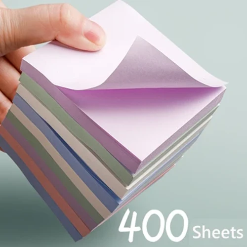 400 tờ Memo Pad Giấy dán Ghi chú Morandi Đầy màu sắc Văn phòng phẩm Dính Notepad Đã đăng Nó Đồ dùng Văn phòng Dấu trang Dán Bộ giấy
