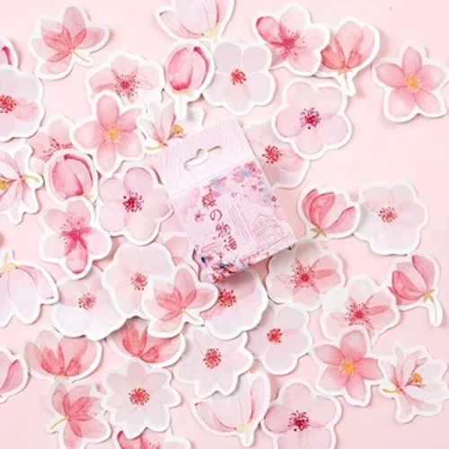 I-Mohamm Japanese Cherry Blossoms Planner Idayari Yezimbali I-Deco Iphepha Elincane Izitika ze-Kawaii Ijenali Ye-Scrapbooking Emile