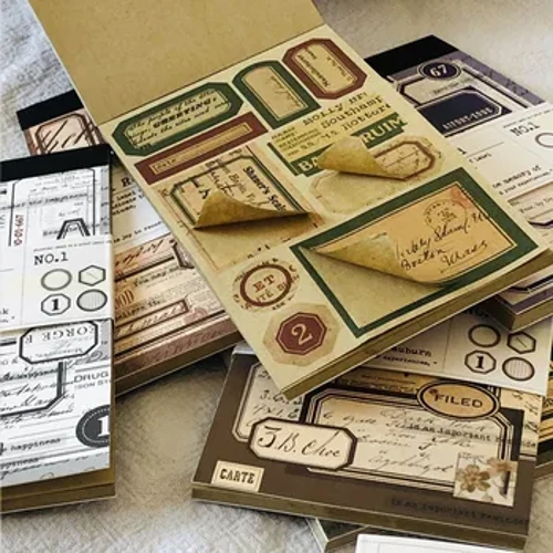 Vintage Classic Border Etykiety Materiał Naklejki papierowe Pamiętnik Junk Journal Scrapbooking Tworzenie kartek Dekoracje Papierowe artykuły papiernicze